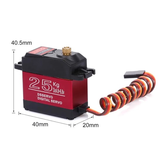 DSSERVO DS3225MG 25KG 180 270 Degree Metal Gear Motor High Torque Waterproof Digital Servo For Rc Airplanes Helicopters